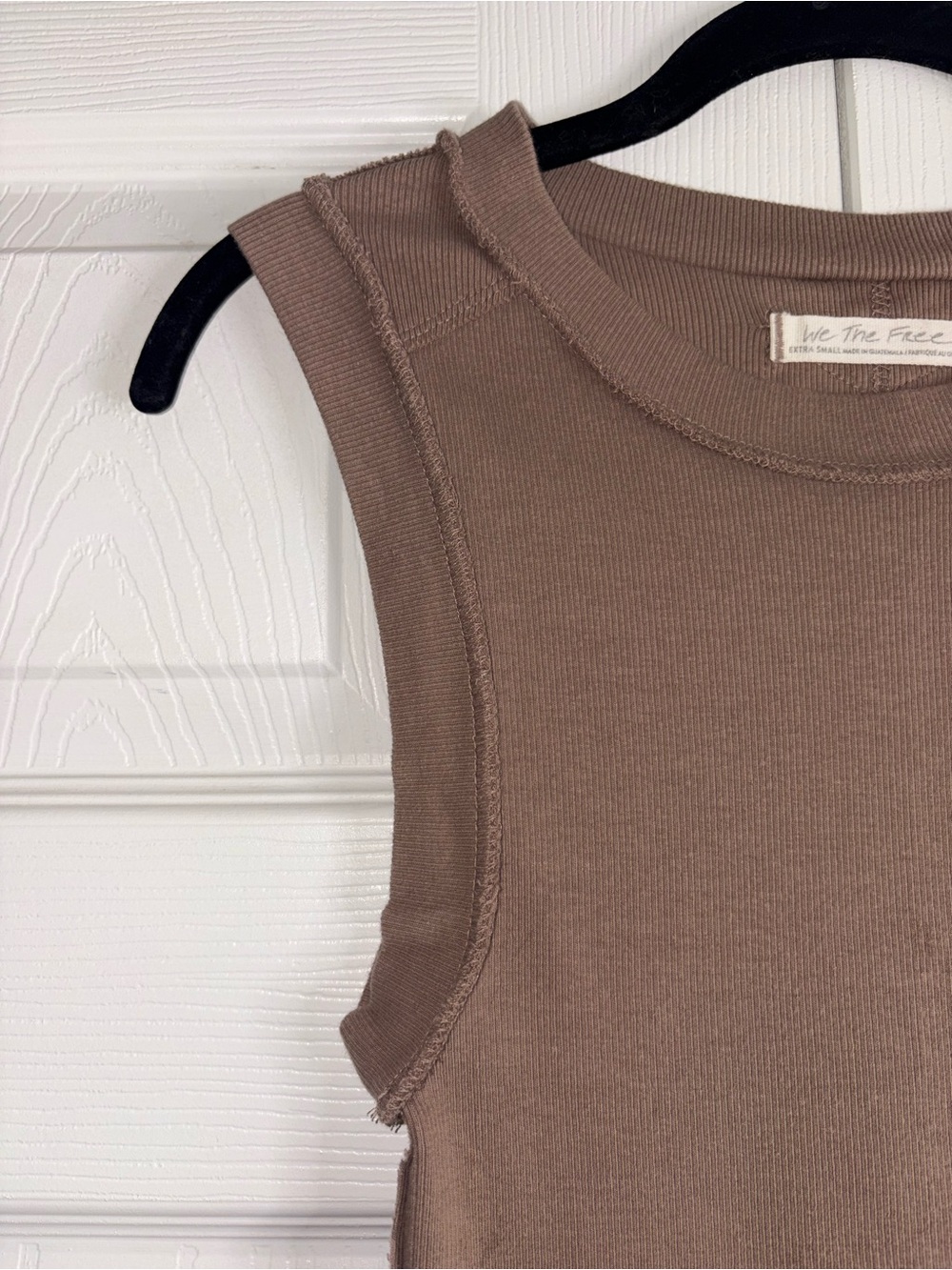 We The Free Ribbed Tank Top in Brown - Picture 5 of 12